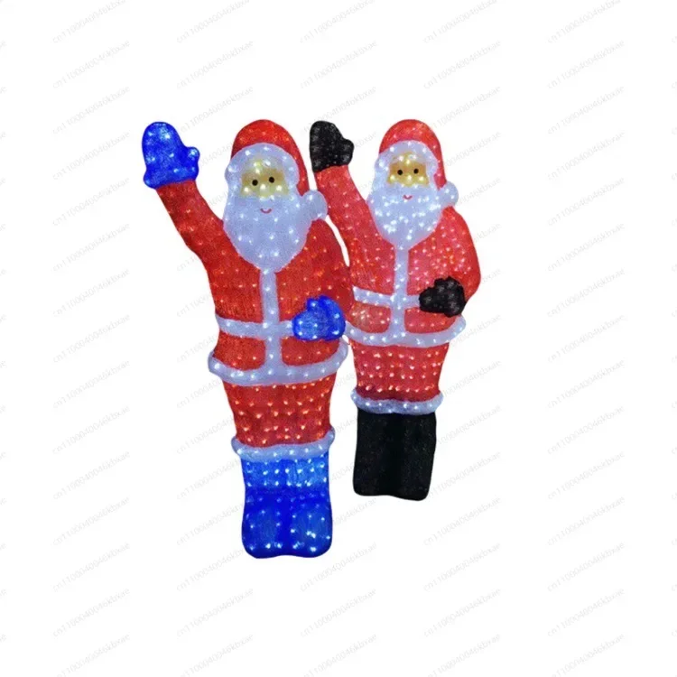 Special Acrylic Santa Claus statue, Christmas Park landscape, high-quality Epoxy craftsmanship