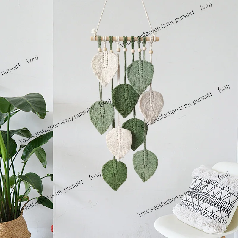 New creative hand-woven wall decoration leaf tapestry