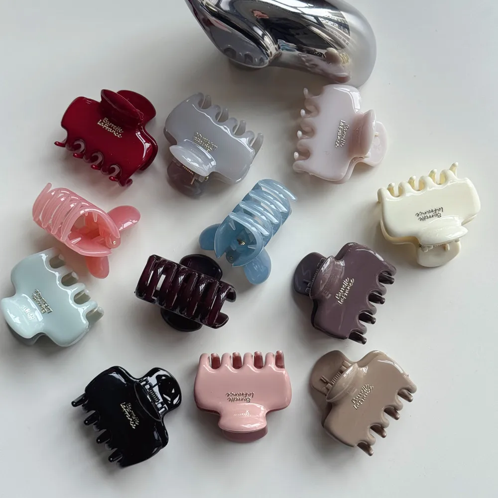 Sugar Color Acetate Leopard Print Hair Claws Geometric Crab Shape Clamp Styling Clips for Women Girls Solid Hairpins Headdress