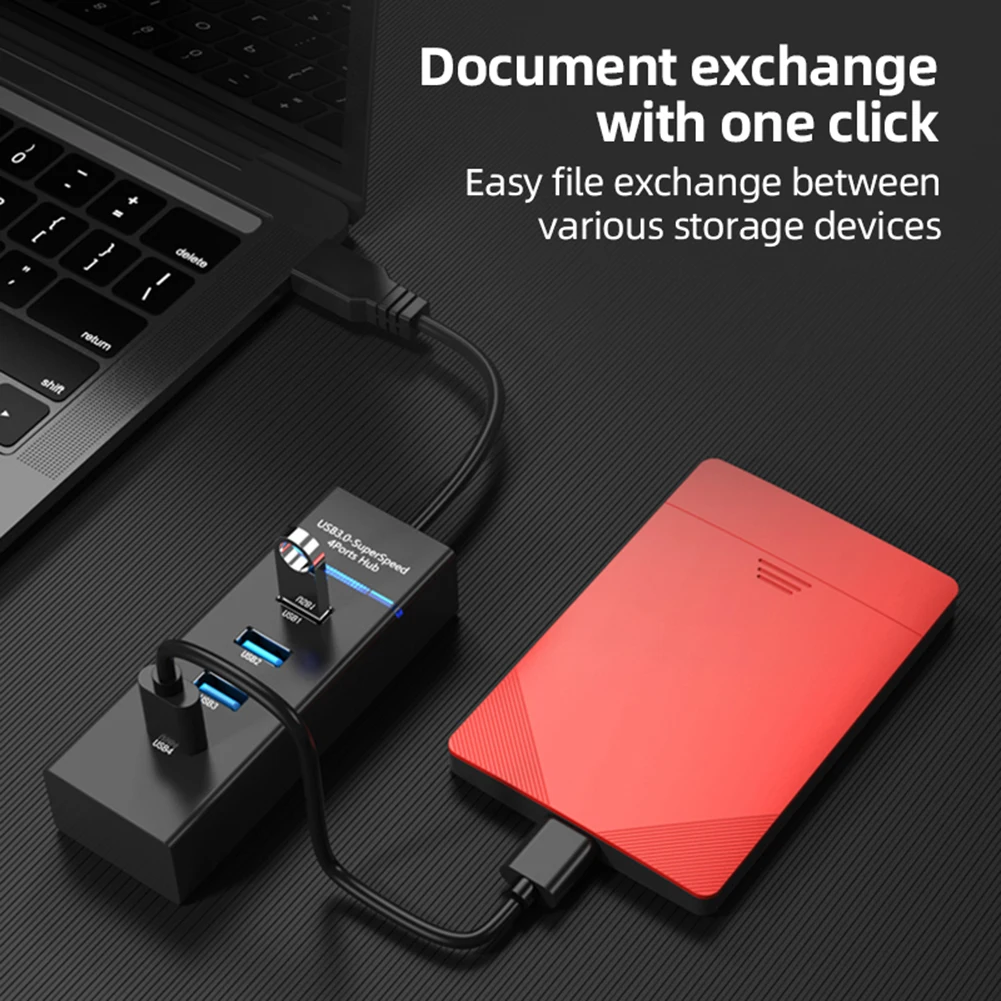 4/7 Ports Multiport Hub Adapter Cable 30/120cm USB Hub 1 USB3.0&6 USB 2.0 Ports USB HUB Splitter for Laptop PC Computer