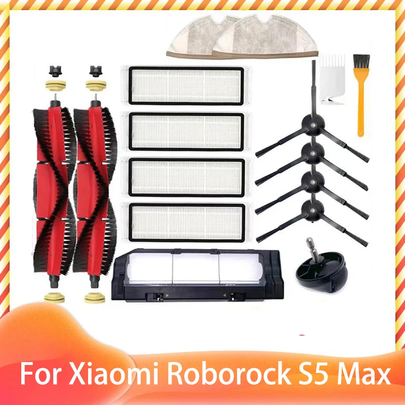 

Запчасти для пылесоса Xiaomi Roborock E4/E5/ S5 Max/S6, основная боковая щетка, фильтр НЕРА, насадка на швабру