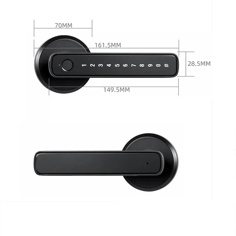 Imagem -05 - Smart Wireless Digital Door Lock Impressão Digital Senha Botão Bluetooth Chave Home Security Remoto