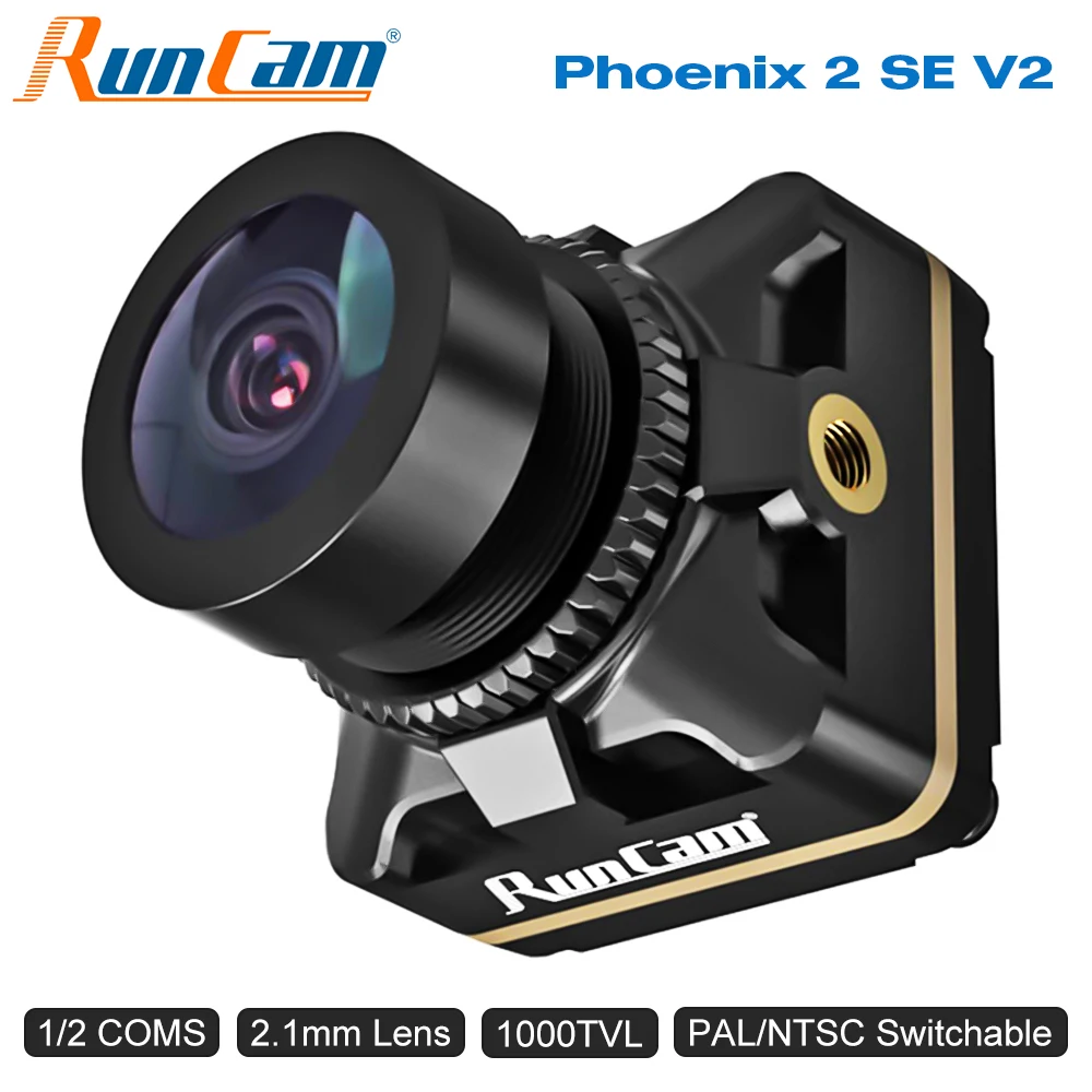 

RunCam Phoenix 2 SE V2 Special Edition FPV Mini Camera 1/2 COMS 2.1mm Lens 1000TVL Freestyle Cam PAL/NTSC for RC FPV Drone