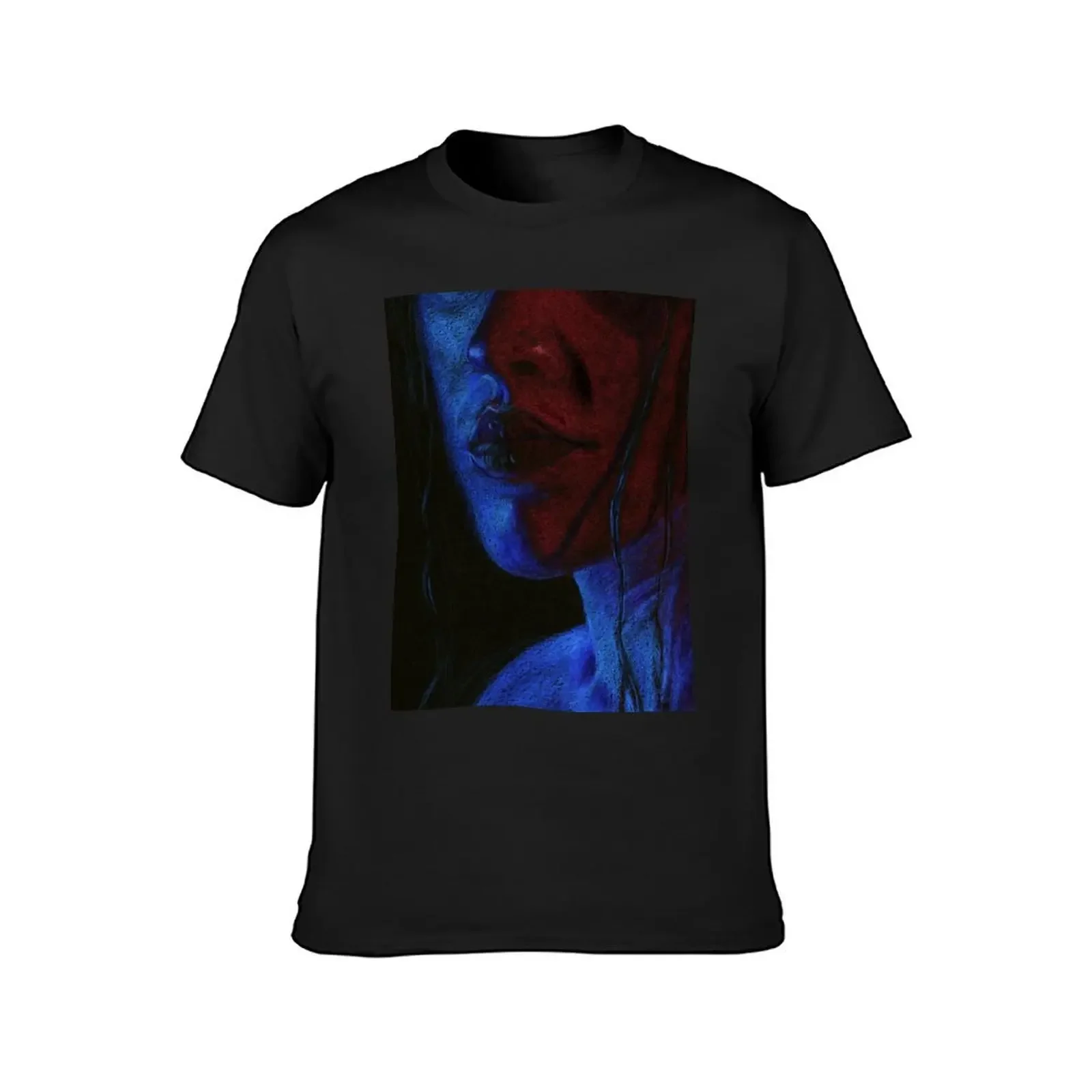 illuminated portrait. T-Shirt sublime tees graphic tee shirt mens cotton t shirts