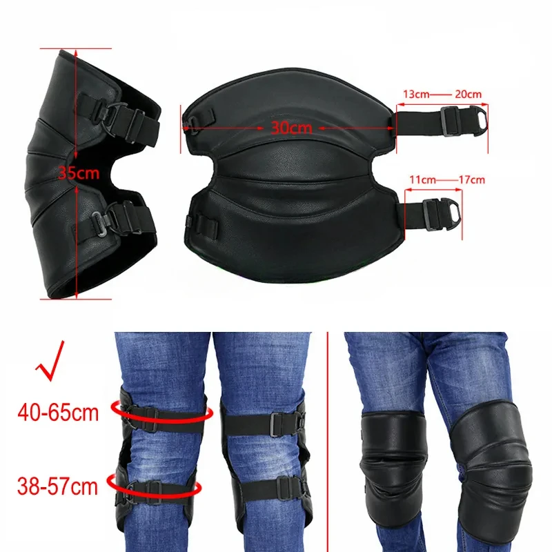 

Motorcycle Warm Kneepad Motorbike Riding Knee Pads Windproof Winter Outdoor Knee Protective Guard PU Leather Waterproof2027