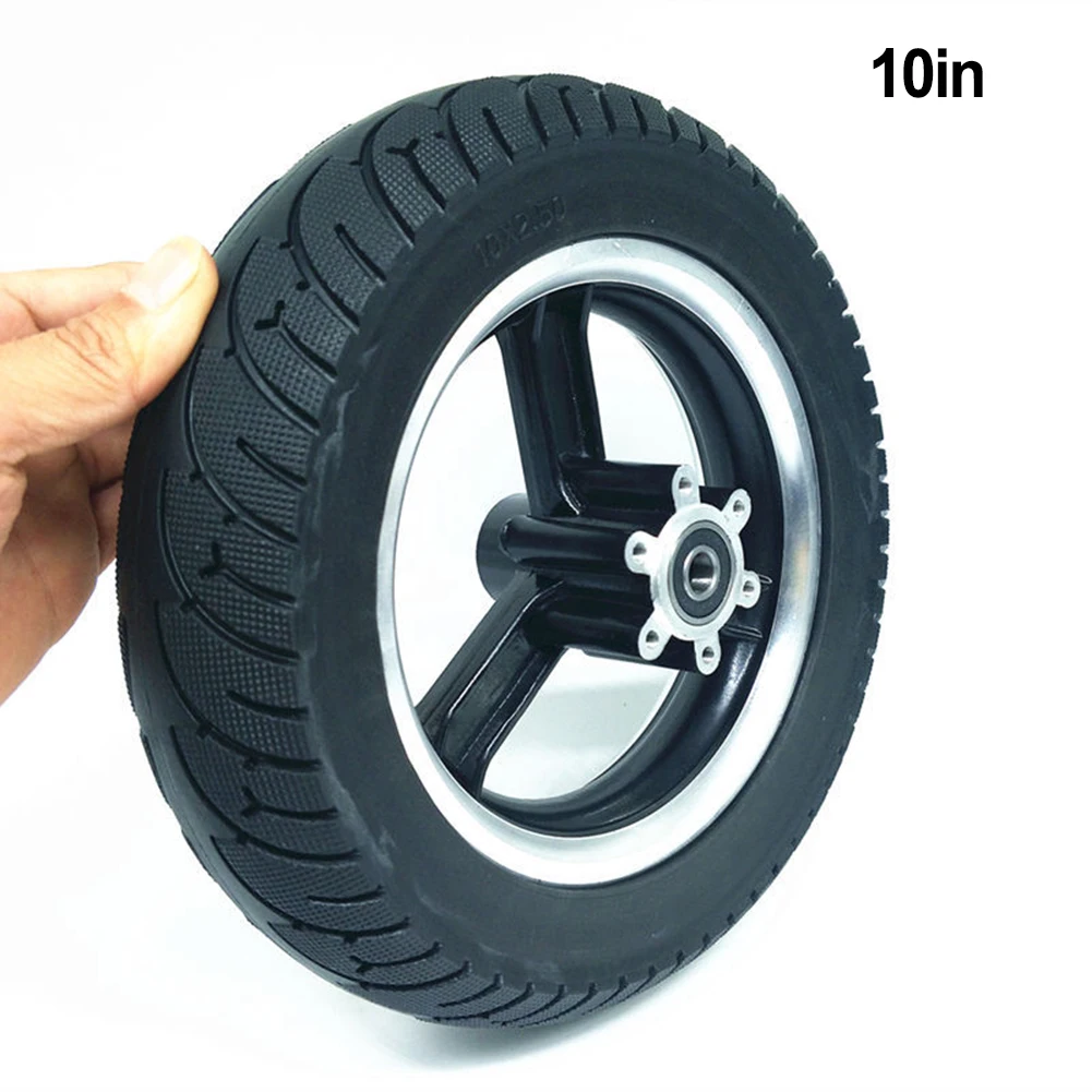 10 Inch 10X2.50 Scooter Tyre Scooter Wheel With Disc Brake Electric Scooter Solid Tyre Tubeless Wheels Replacement Part