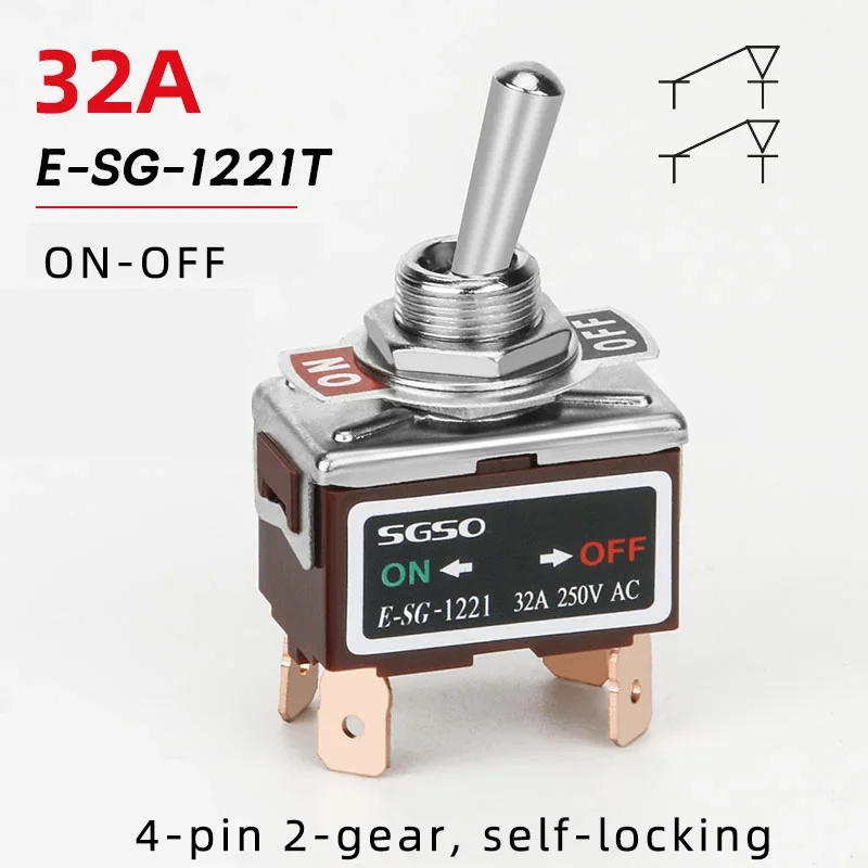 Toggle switch 1021T welding straight leg rocker lever 1322T/1321/6 foot 3 gear 2 gear power toggle switch 15A32A250V AC