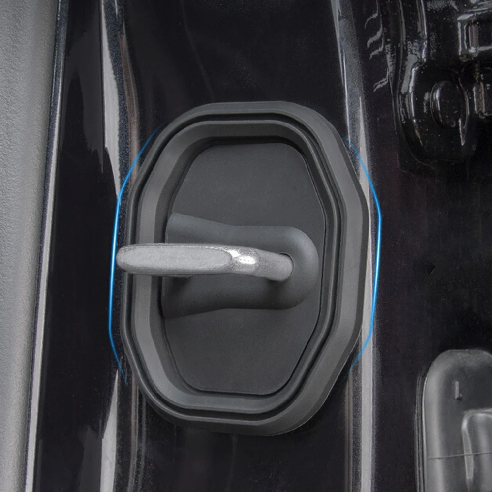 

4 Pcs For 2024 2025 BYD Sealion 7 EV Door Lock Buckle Silicone Protective Cover Interior Modification Equipment Shock Absorption