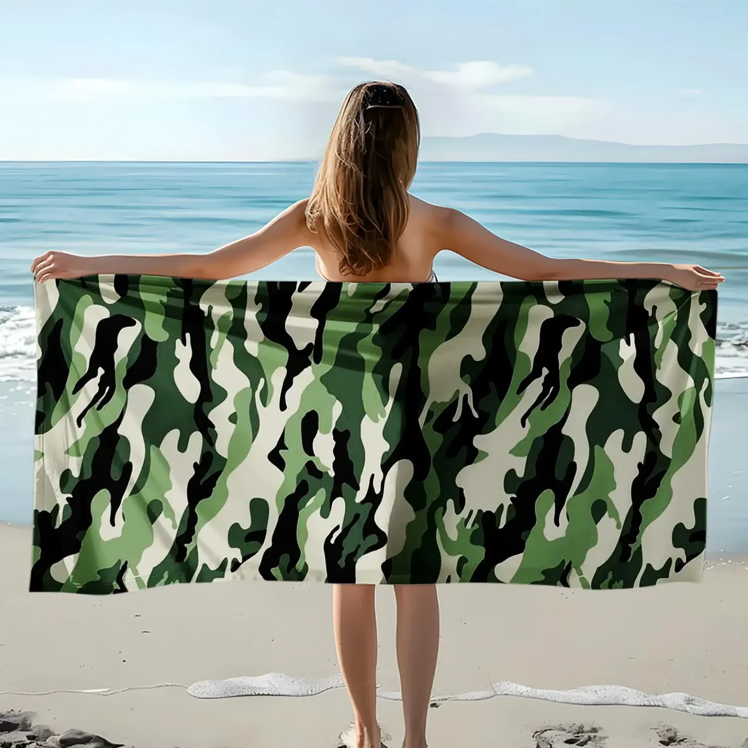Ultra Absorbent, Quick Drying, Lightweight and Super Soft Extra Large Sand Free Beach Towels, Ideal Vacation Gift for Kids Men