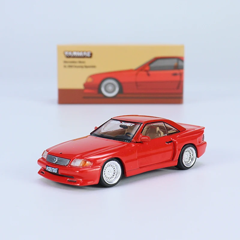 Tarmac Works 1:64 Model Car SL 500 Koenig Alloy Die-Cast Vehicle - RED