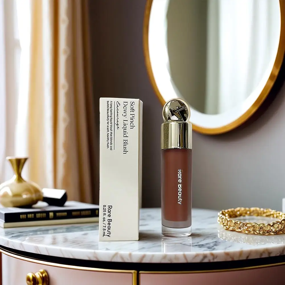Colorete en polvo líquido mate de belleza rara, resistente al agua, a prueba de sudor, ilumina la baja saturación, maquillaje Facial hidratante Natural