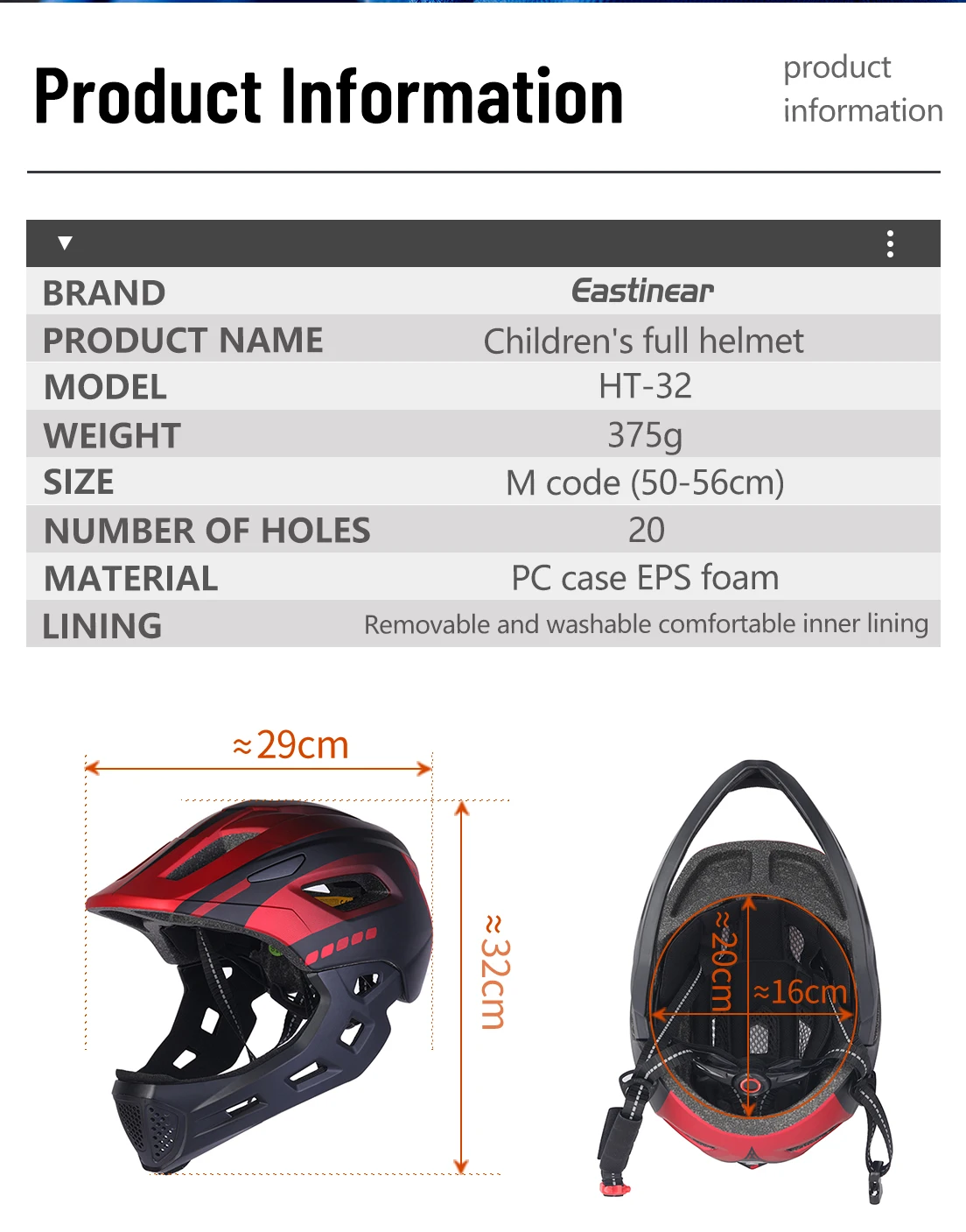 Horntour Kinder-Fahrradhelm, volles Gesicht, abnehmbar, ultraleicht, atmungsaktiv, für Kinder, Outdoor, Skate, Rollschuh, Fahrradhelm – Detail 13