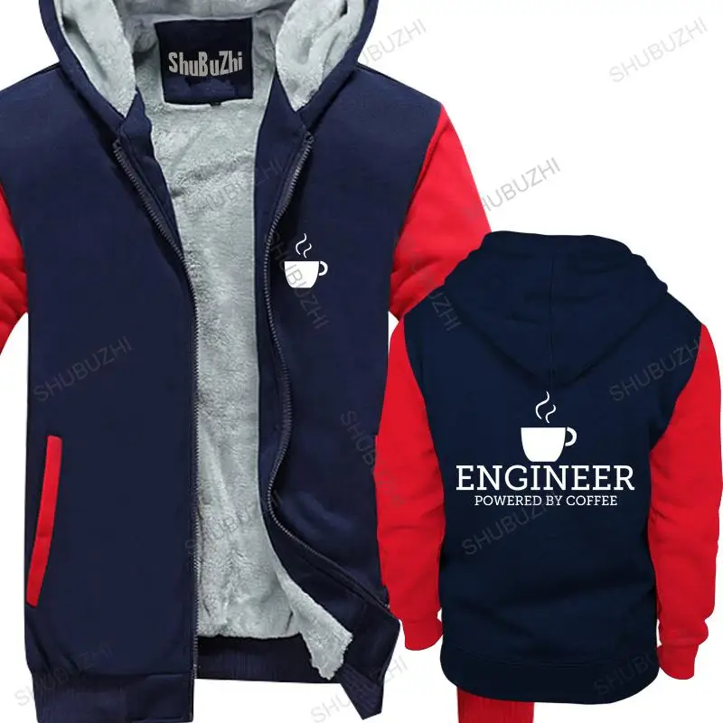 

Men streetwear hooded zipper Engineer - Powered By Coffee - Funny hoodies - Made On Demand in USA mens shubuzhi fleece hoodies