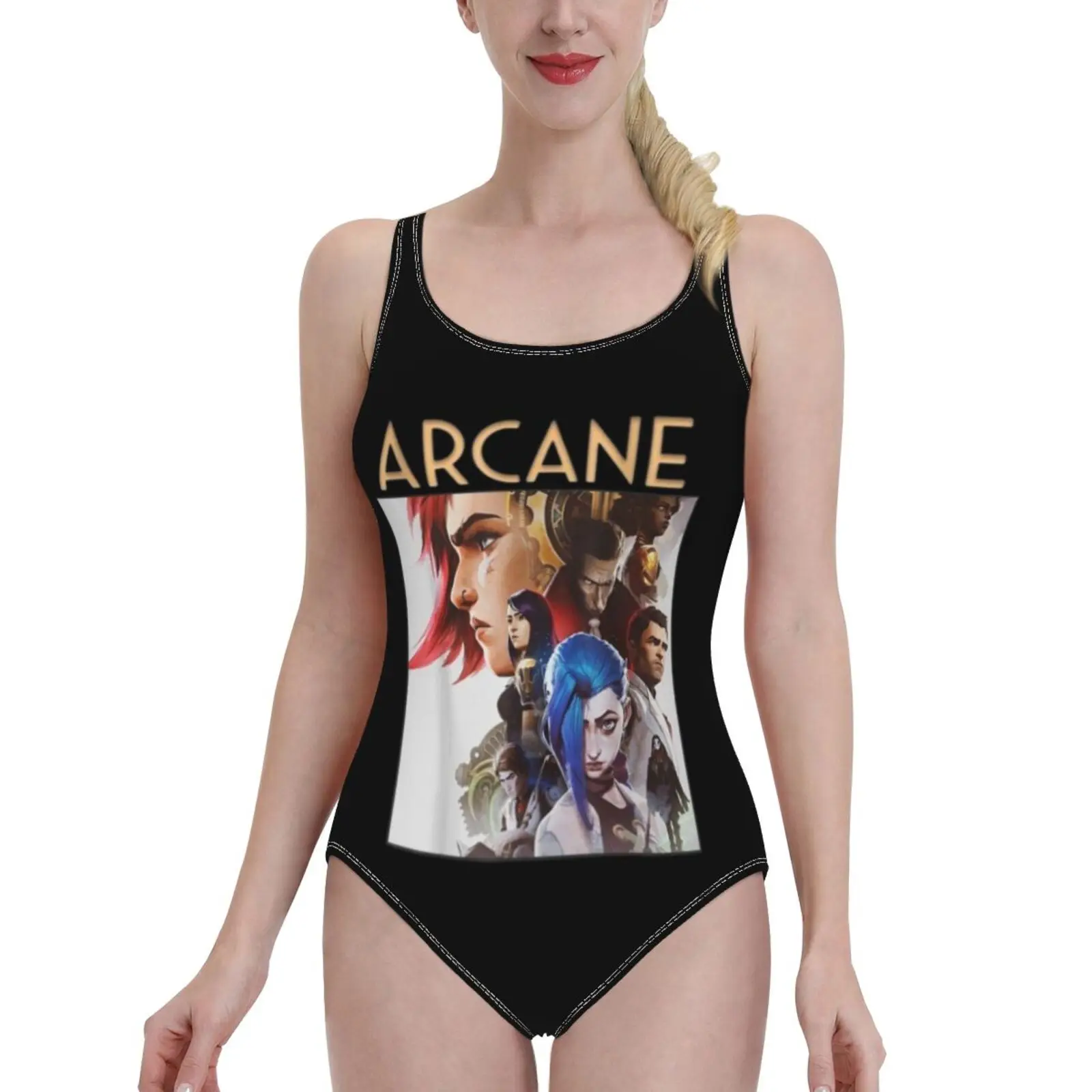 

Legends Of Vi Cool Art Of Animation Legends Of Arcane One-Piece Swimsuit Women Sexy Monokini Bathing Suits New Girl Beach