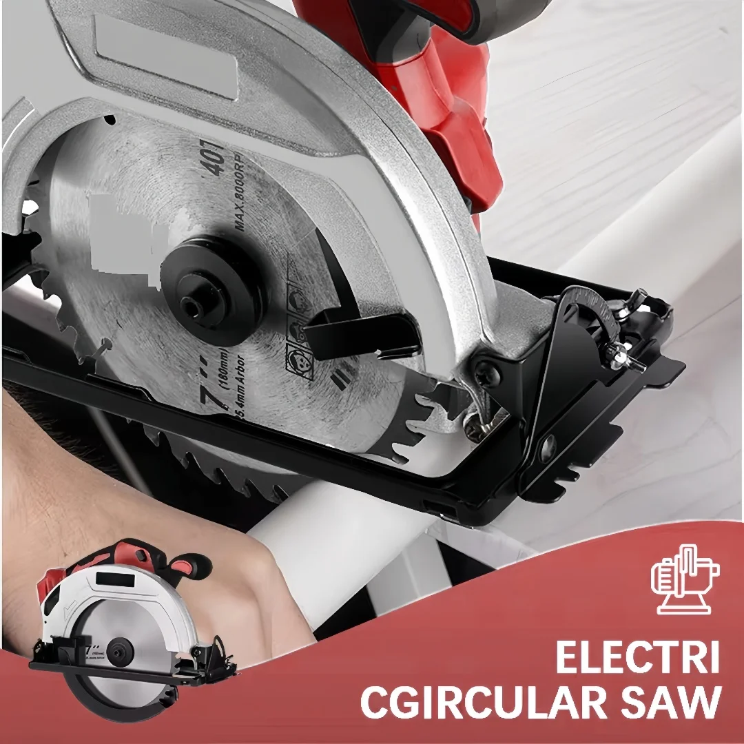 7 Inch Brushless Electric Circular Saw Cordless Woodworking Saw 45degree Cut Adjustment Saw Tool for Milwaukee M18 Battery