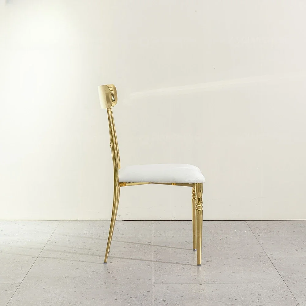 كرسي طعام للولائم في الفنادق، كرسي زفاف من الخيزران الذهبي ومسند ظهر للمطاعم #3