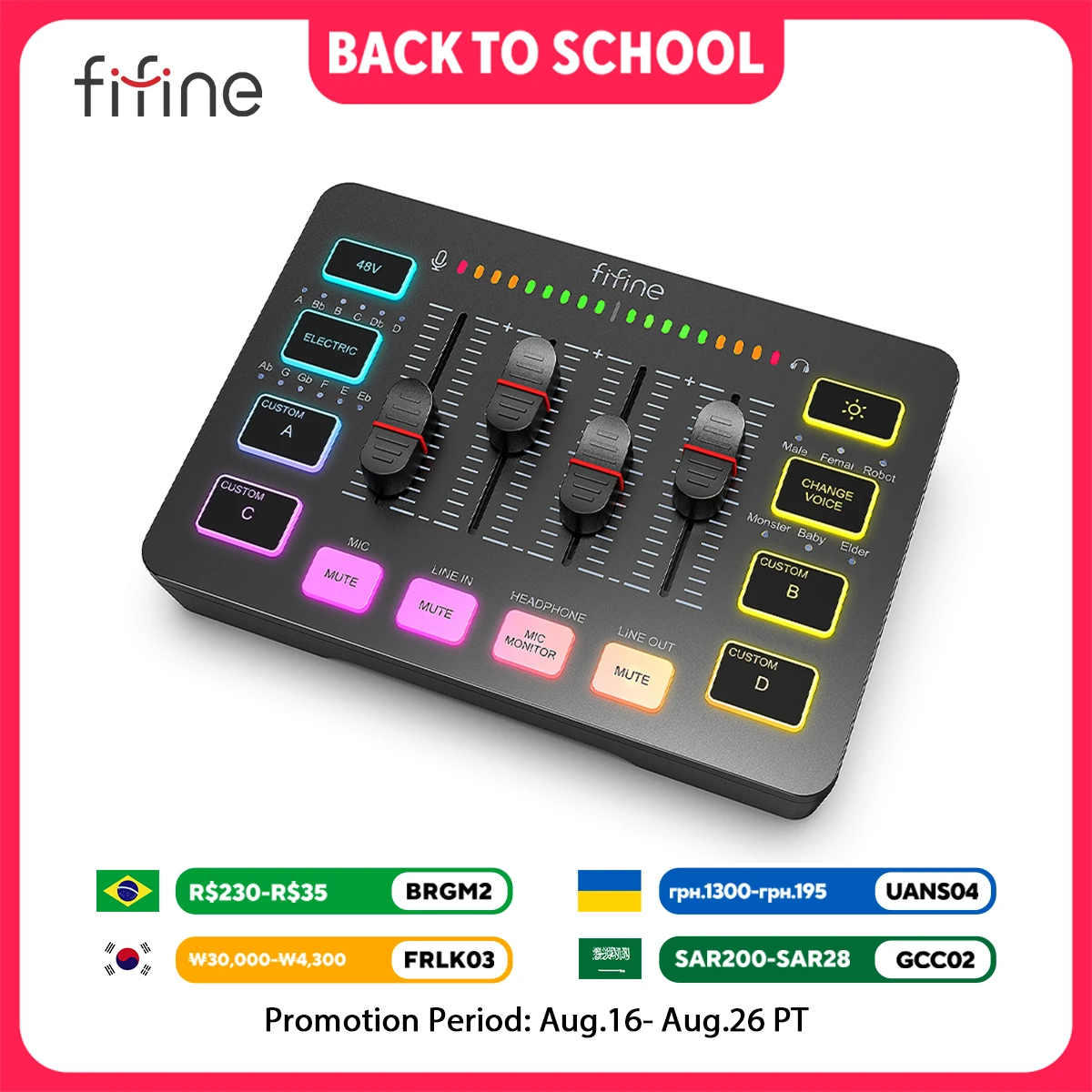 FIFINE SC3 オーディオミキサー