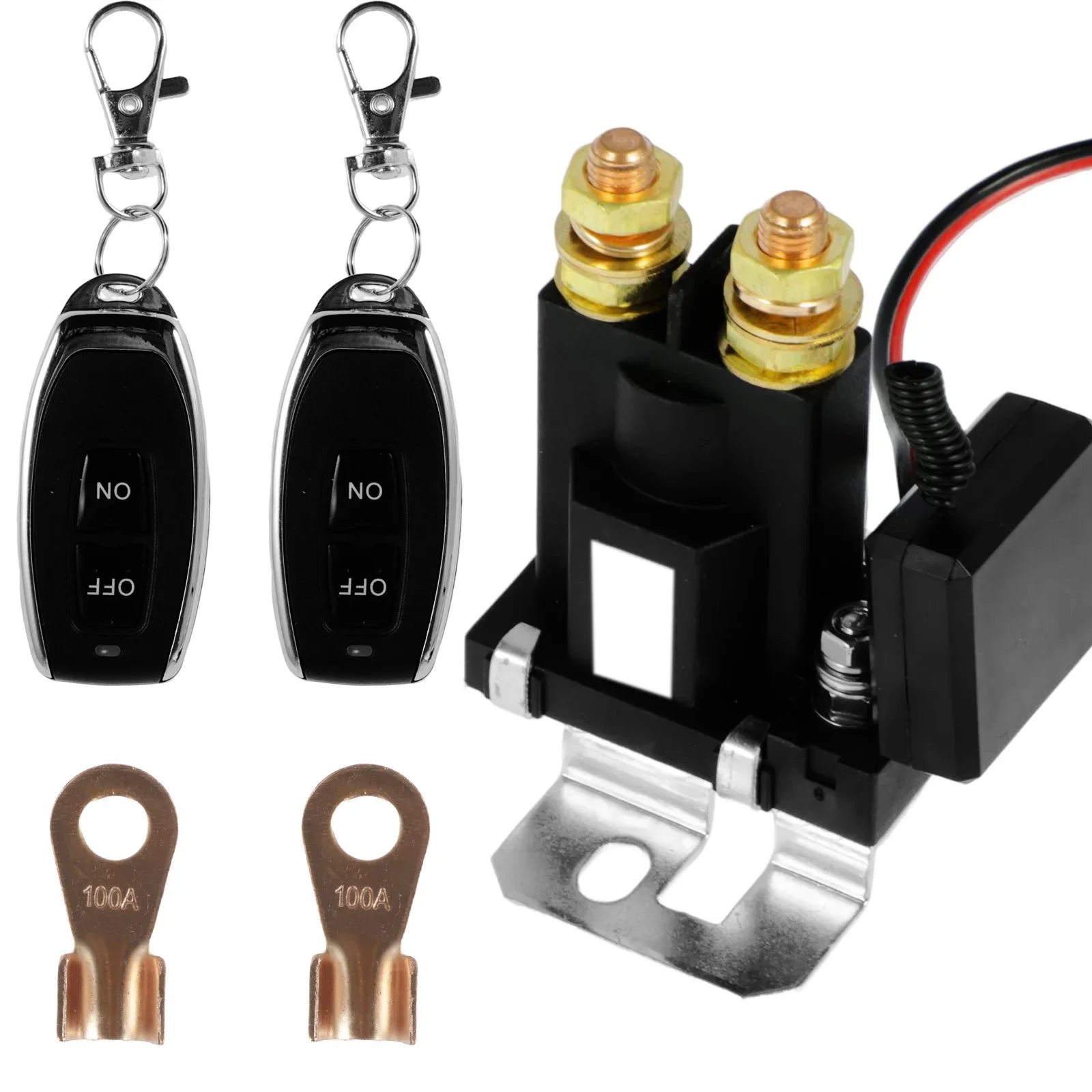 

Remote Battery Disconnect Switch Relay 12V Car Anti-leakage DC 500A Cut Off Switch Anti-Theft 2 Control Wireless Isolator