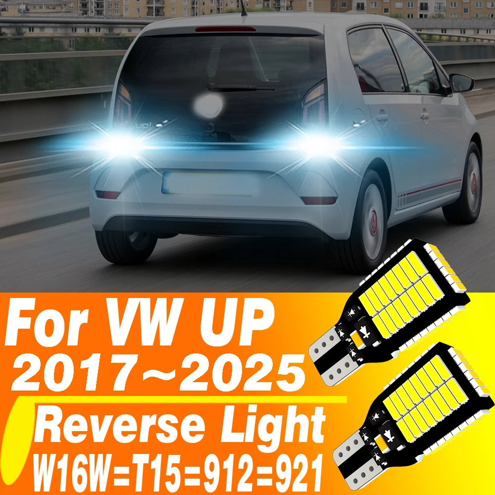 2pcs W16W T15 LED Reverse Light Canbus No Error 912 921 Car Back Up Bulb White 6000k Backup Lamp Diode 12v For VW UP 2017~2025