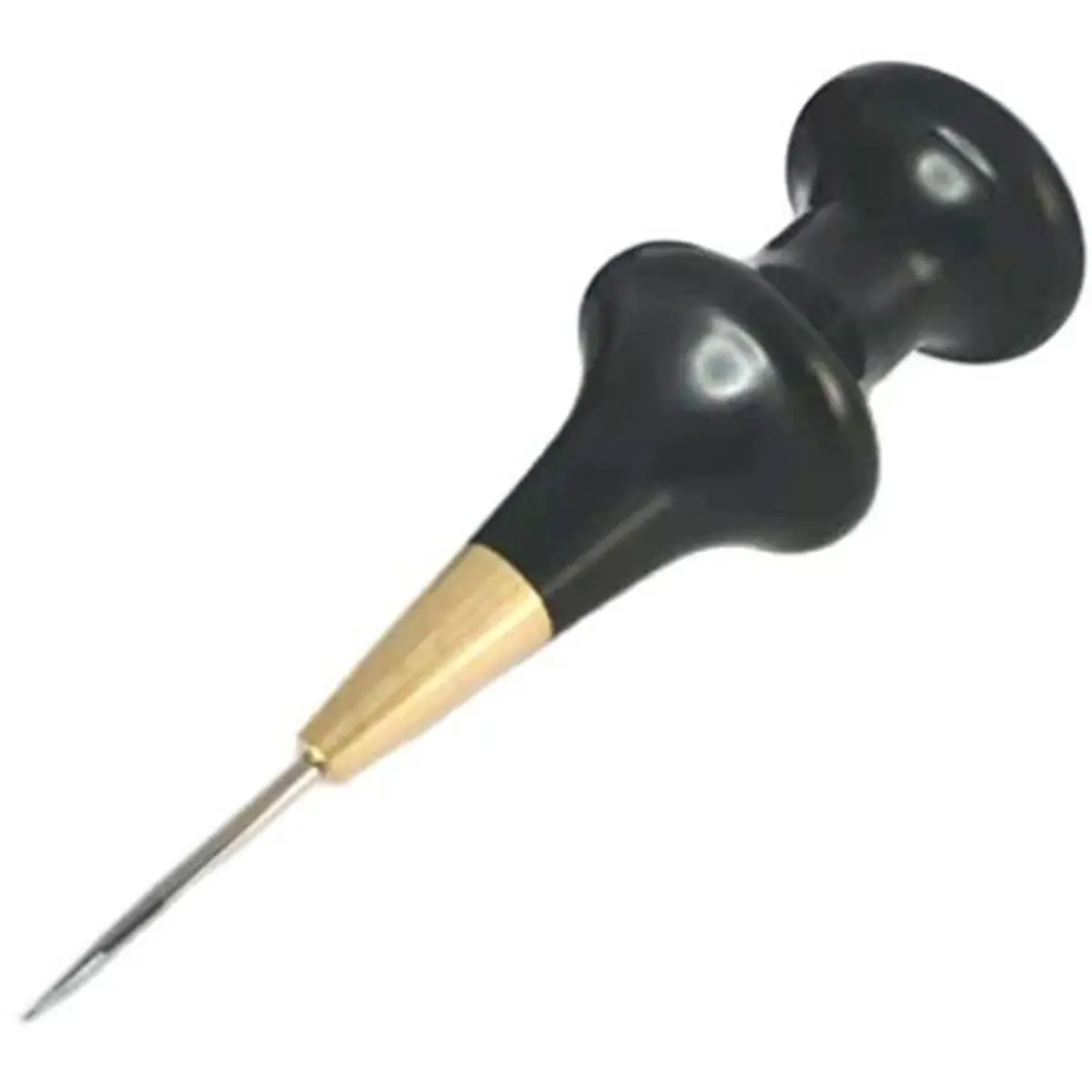 Wooden Handle Awl DIY Leather Punch Tool Round Hole Stitching Leather Craft Sewing Awl Handmade Punch Tools
