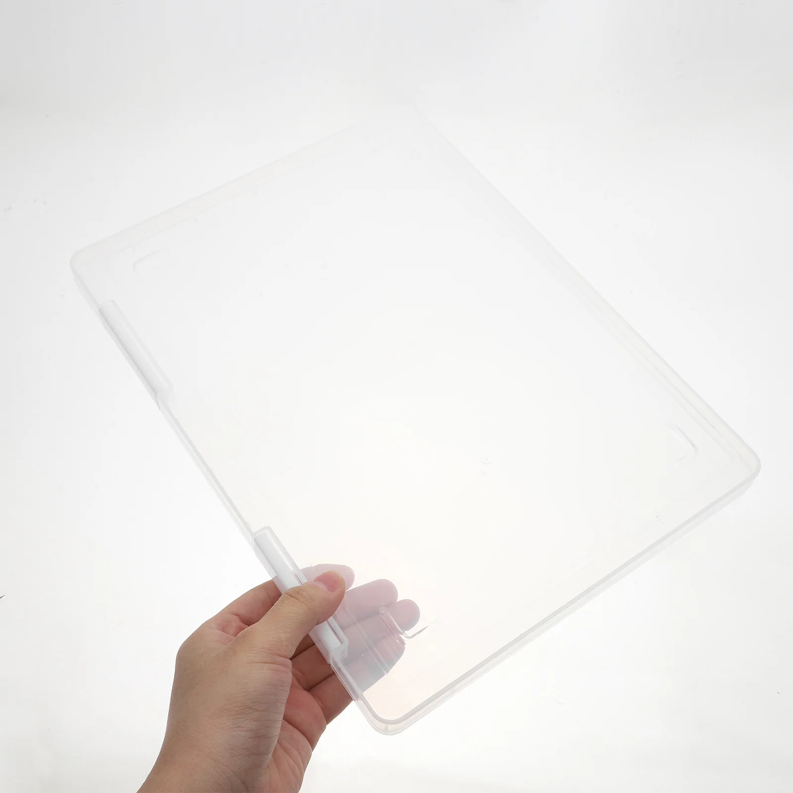 2 قطعة ملف واضح المحمولة A4 منظم مستندات صندوق تخزين Pp شفاف لمكتب المدرسة المنزل استخدام صندوق تخزين الملفات #2