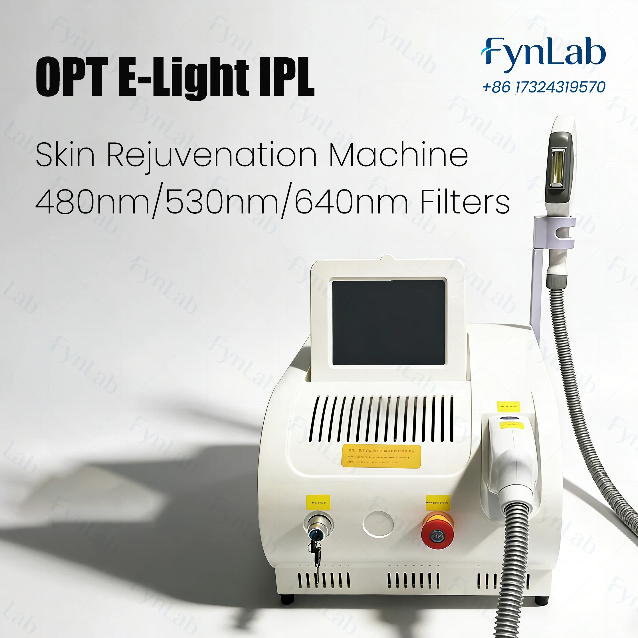 

OPT Hair Removal Machine E-Light IPL Ice Cooling 480nm / 530nm / 640nm 50J/cm² Skin Rejuvenation Facial Beauty Device for Salon