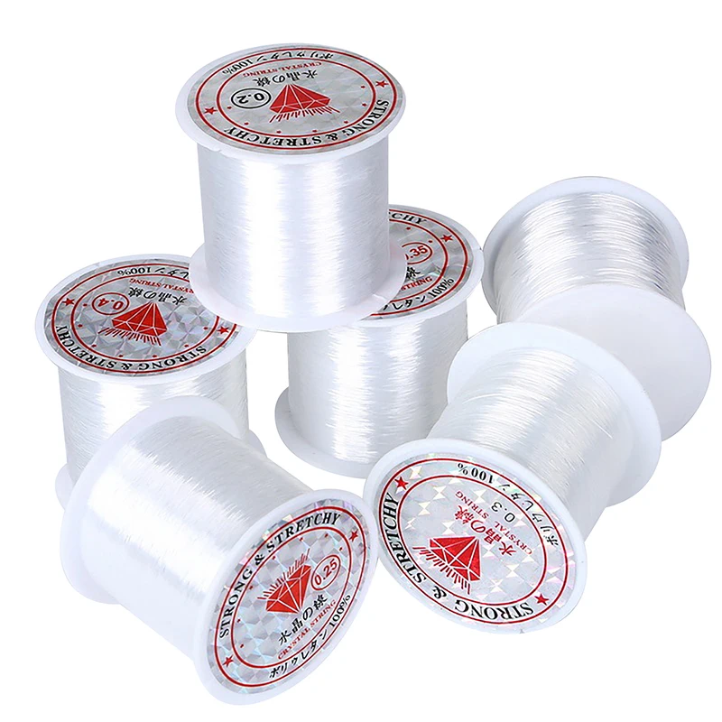 0.2-0.8mm 1 Roll High Tensile Clear Invisible Nylon Fishing Line for DIY Crafts, Jewelry Making, Balloon Garlands & Decoration