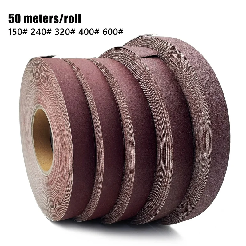 Bates- Emery Cloth Roll, 1" X 20 FT, 6 Pack, 80/150/240/320/400/600