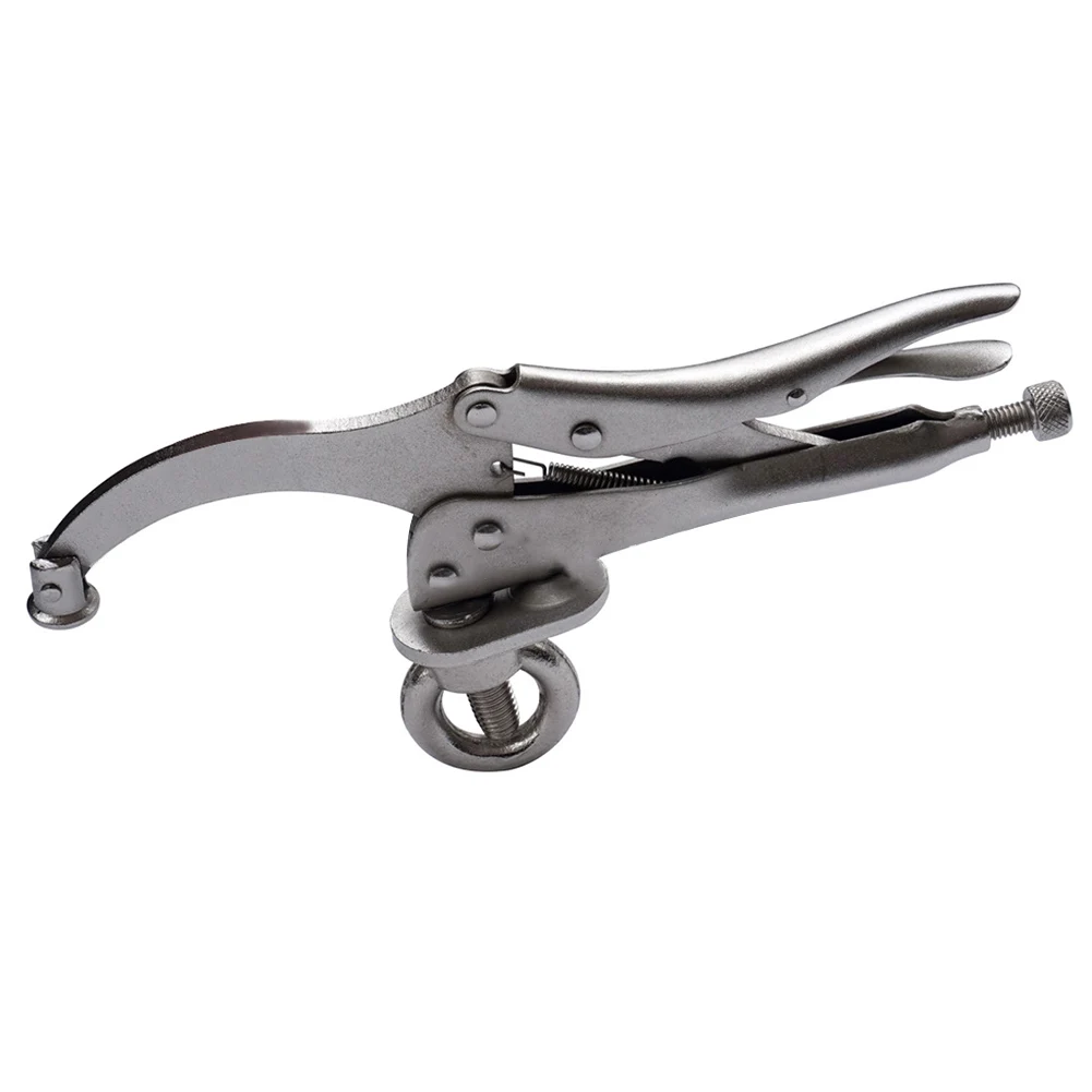 

9-дюймовый зажим с фиксатором, зажим для сверлильного пресса, глубина горла 2,5 дюйма, титановая сталь для сверлильного станка, серебро