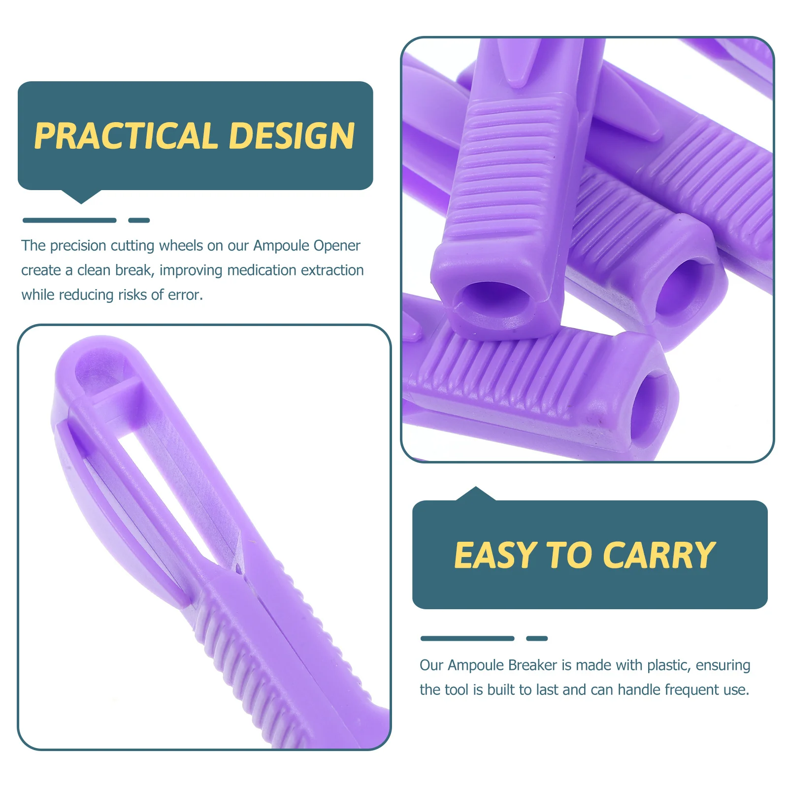 

6Pcs Portable Ampoule Bottle Opener Nurse Accessory Effortless Usage with Minimal Training Mini Bottle Opener Hospital Supply