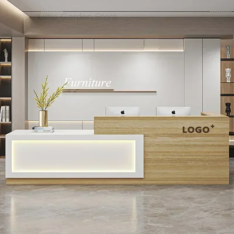 Modern Simple Reception Desks Supermarket Spa Checkout Cashier Simple Gray Office Luxury Hair Salon Mobile Bancone Bar Furniture