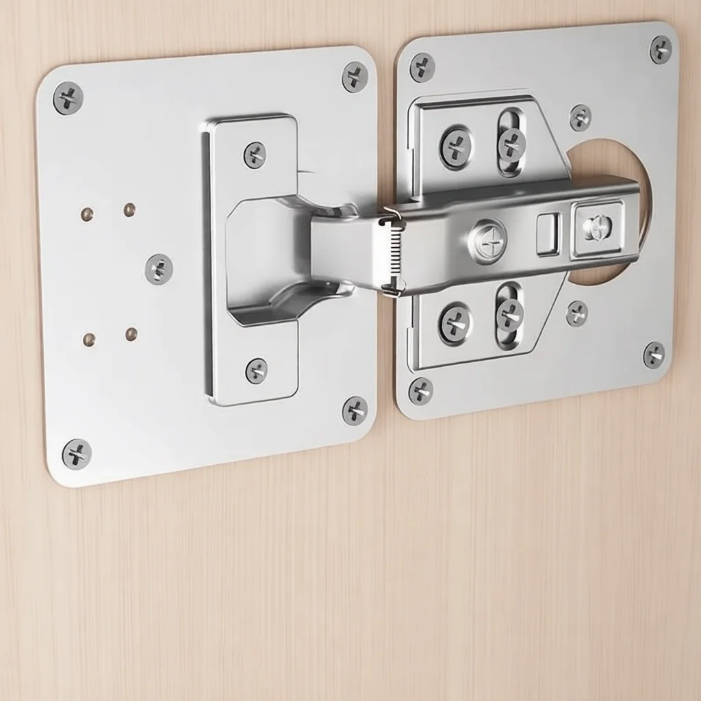 Stainless Steel Kitchen Cabinet Hinge Repair Plate Professional Furniture Door Fixing Hardware Mounting Bracket Accessories