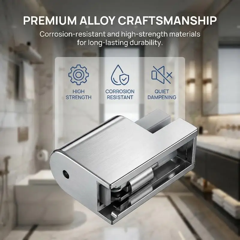 Toilet Seat Soft Close Hinges for Family Bathroom Easy Installation Universal Adjustable for Standard Lid Fit