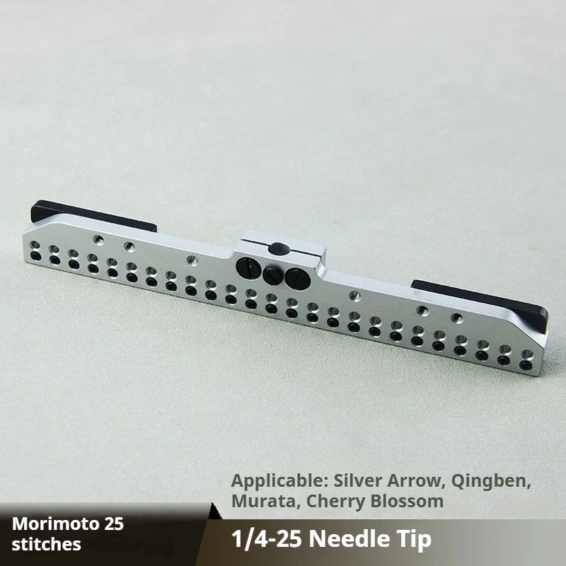 مجموعة قماش Kansai 25 إبرة 0.6 مم 1425P مع لوحة تدخين وأقدام ضغط - سهم فضي/Qingben/Baihui Fit #4