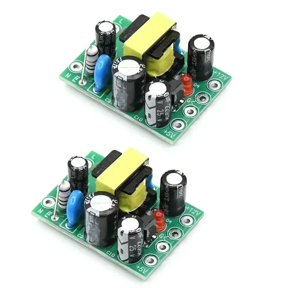 2pcs Dual Output AC-DC Power Supply Module: Isolated 5V & 12V For Versatile Use For Test Measurement Tool Accessory
