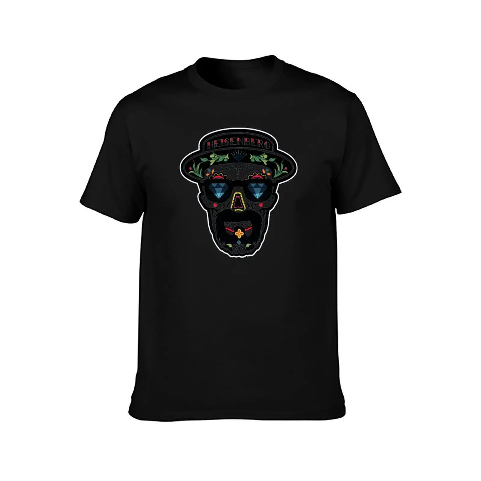 funny breaking bad Heisenberg sugar skull Harajuku T-Shirt, Summer Casual Cotton Tee, Oversized Streetwear Tops, 100% Cotton