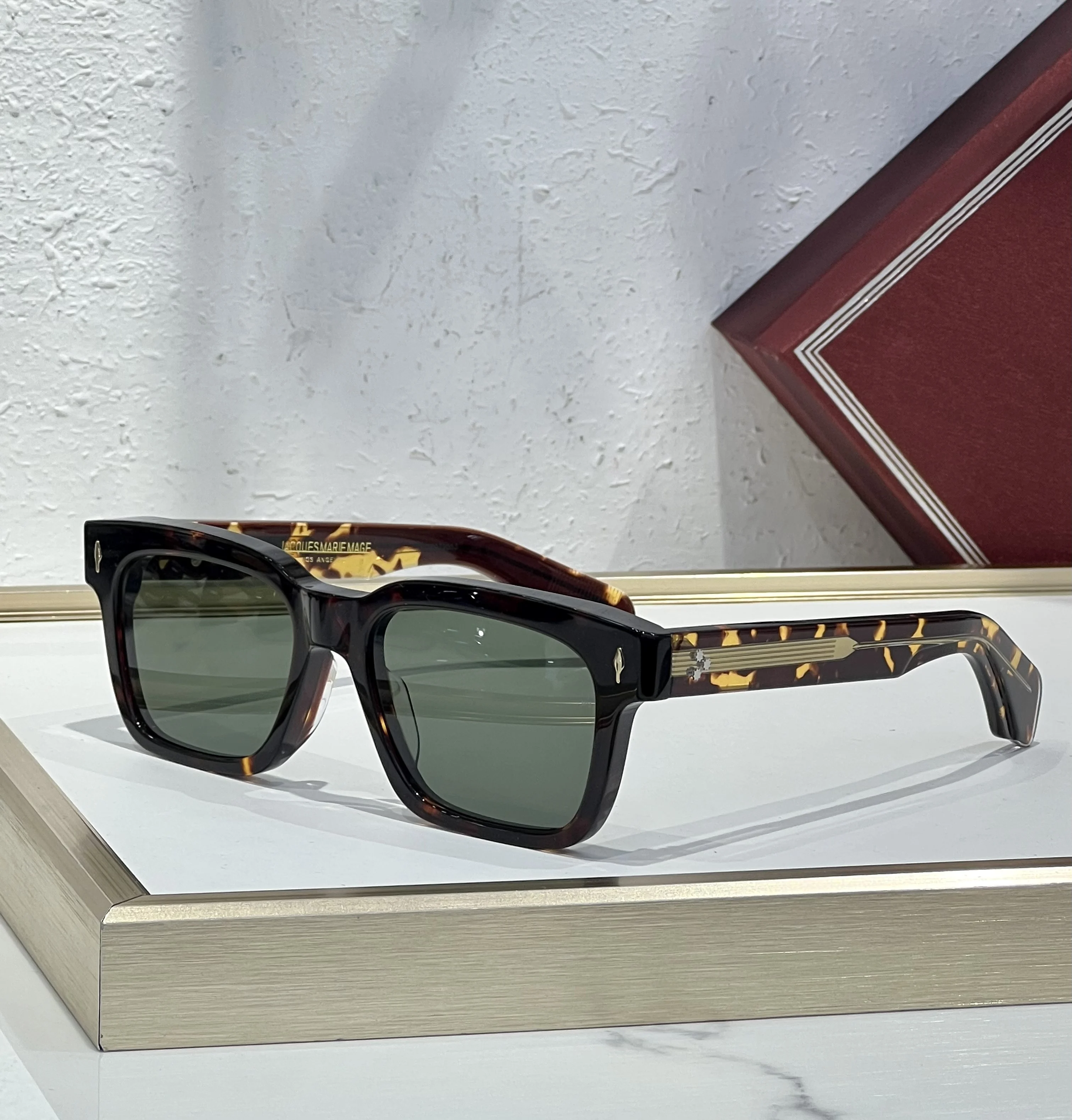 جاك ماري ماج موضة خلات Steampunk النظارات الشمسية للجنسين مربع السلحفاة النظارات الكلاسيكية الرجعية نظارات مصممين