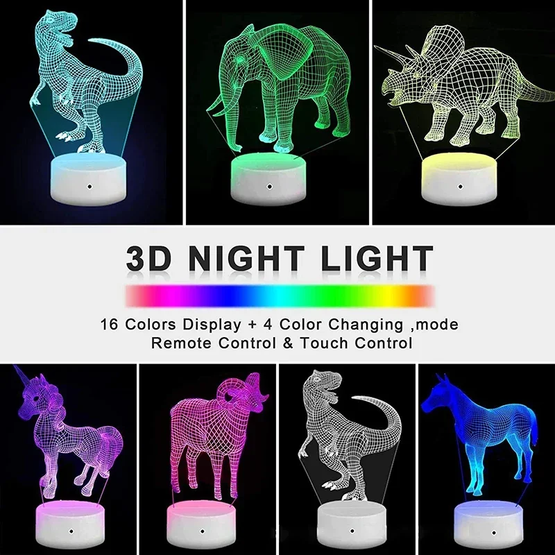 3d acrílico levou luz noturna base, colorido, usb, toque escurecimento, anime, suporte, venda quente