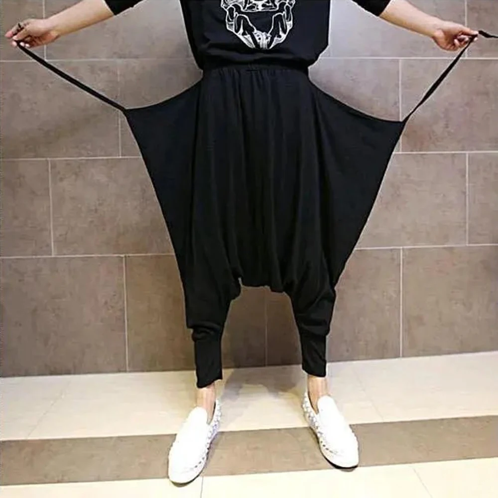 

XS-5XL Summer New Men's Low-Crotch Harem Pants American Retro Fashion Trendy High Street Loose Casual Niche Men's Bottoms