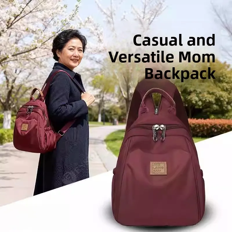 

Large Capaci Ox Cloth Double oulder Bag Casual Travel Bapa for Middle-Aged Women And ly Lightweight Versatile