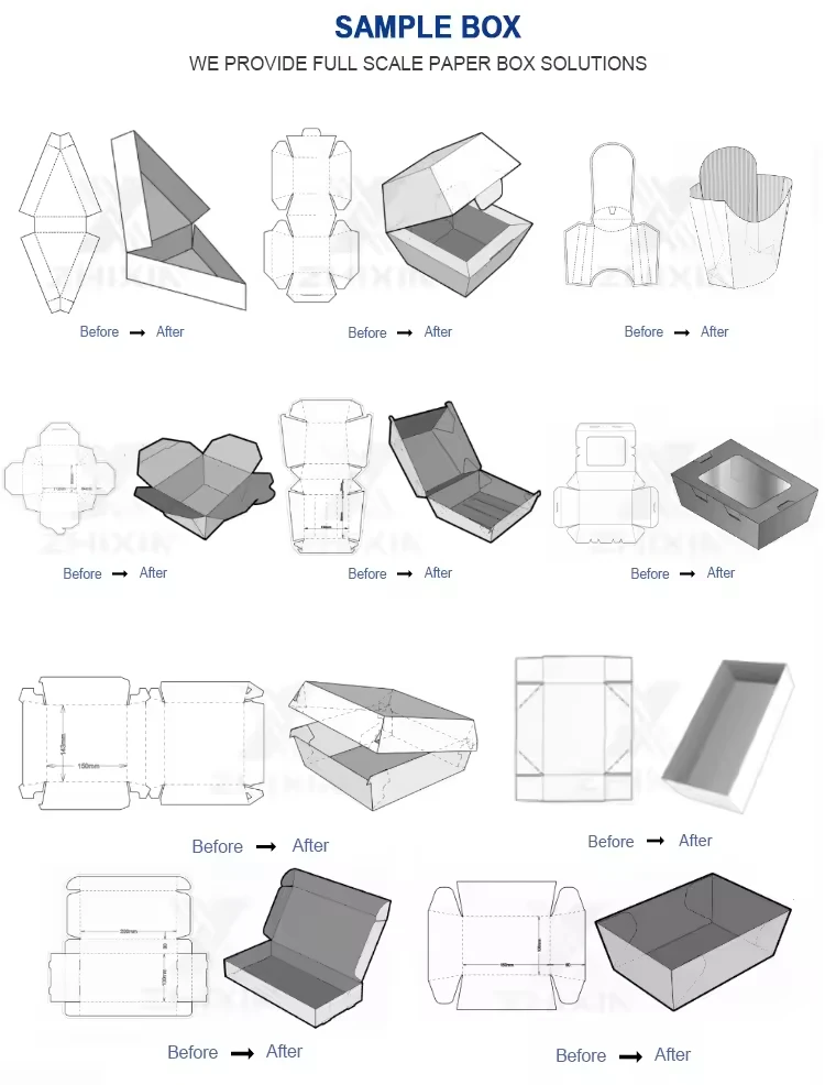 Auto Fast Food Paper Boxes Forming Machines Fruit Fried Chicken Double Lattice Box Making Machine