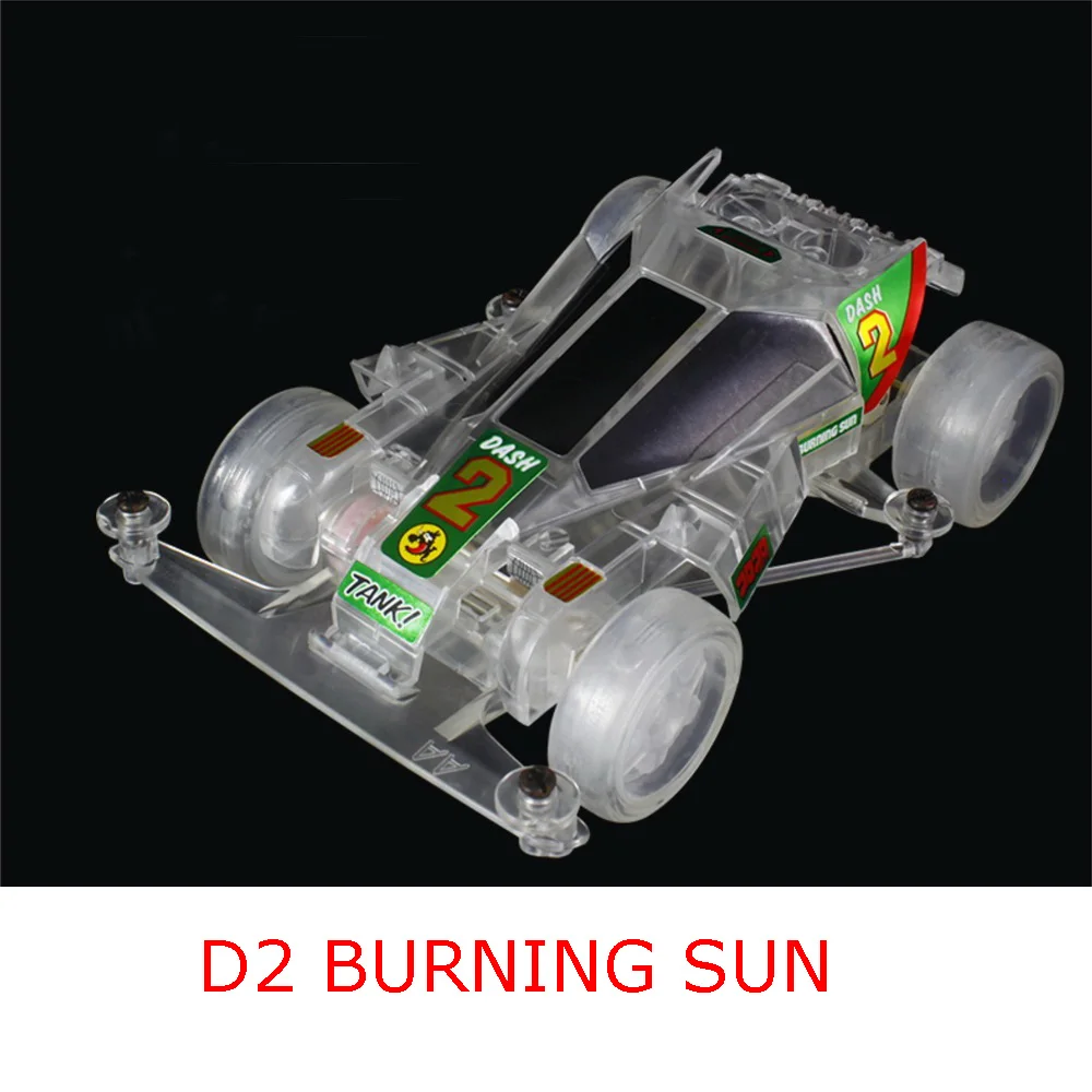 AA 1/32 Mini 4WD Car Transparent Clear Body w T5 Chassis Unassembled EMPEROR/Dancing Doll/CANNONBALL/BURNING SUN/SHOOTING STAR