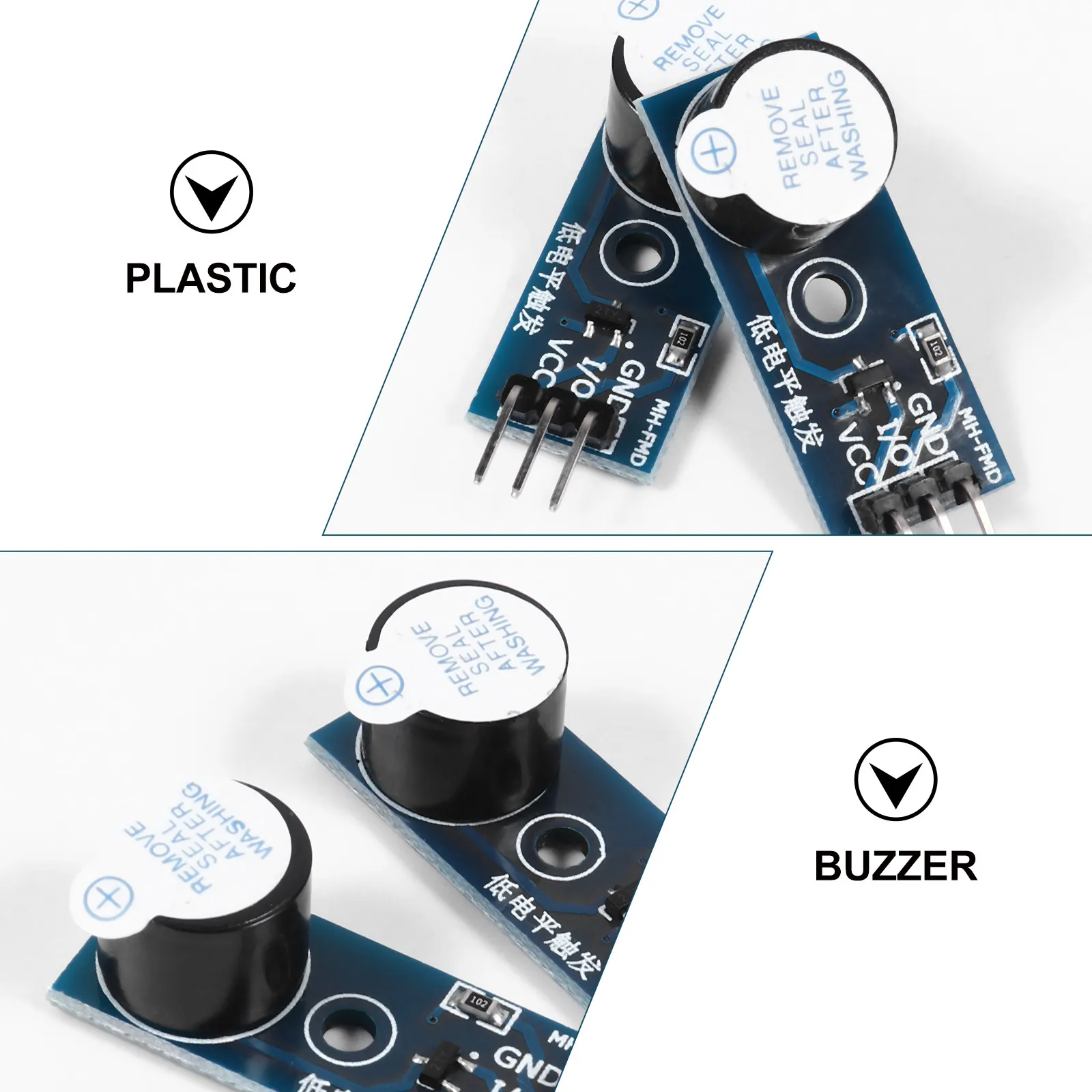 

5Pcs High Buzzer Module 3.3-5V Low Level Trigger Built-in Oscillator for Reliable Alarm Tone Output