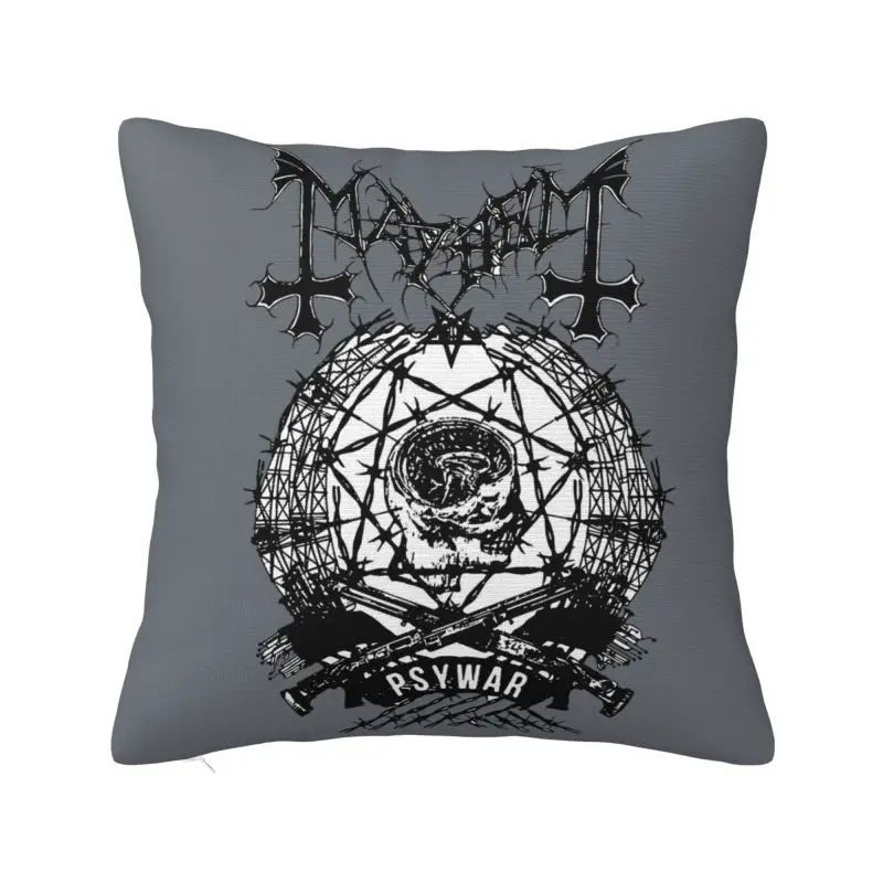 Custom Rapper Mayhem Death Cushion Cover Sofa Home Decor Square Throw Pillow Case