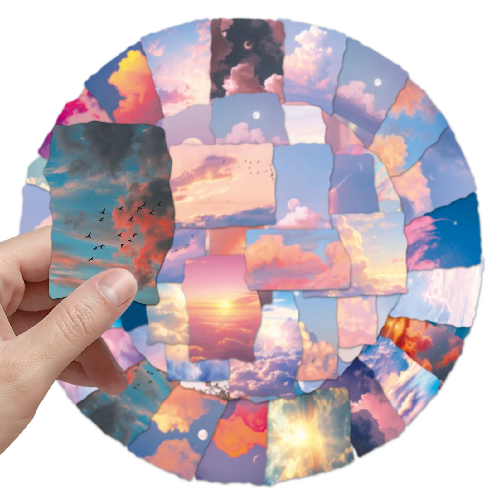 10/51PCS Clouds Graffiti Stickers Small Fresh Creative Sky Dream Sticker for Computer Notebook Stationery DIY Toys Secret