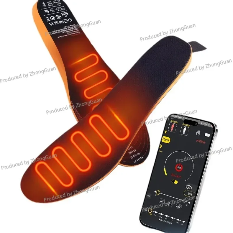 Heating Insoles Can Be Charged for Walking, Outdoor Warm Feet in Winter,  Three-speed Wireless Temperature Control