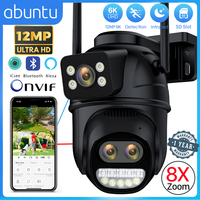 6K 12MP PTZ Wifi Camera Outdoor 8x Digital Zoom Surveillance Camera Human Detect CCTV IP Camera Night Vision Security Protection