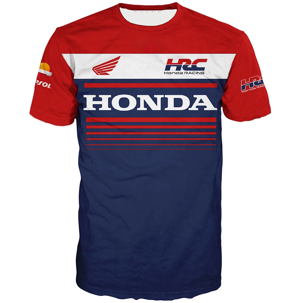 

Honda Racing T-shirt MOTO GP Sports Jersey Men And Women Motorcycle Enthusiasts O-Neck Loose And Breathable Quick Drying Top