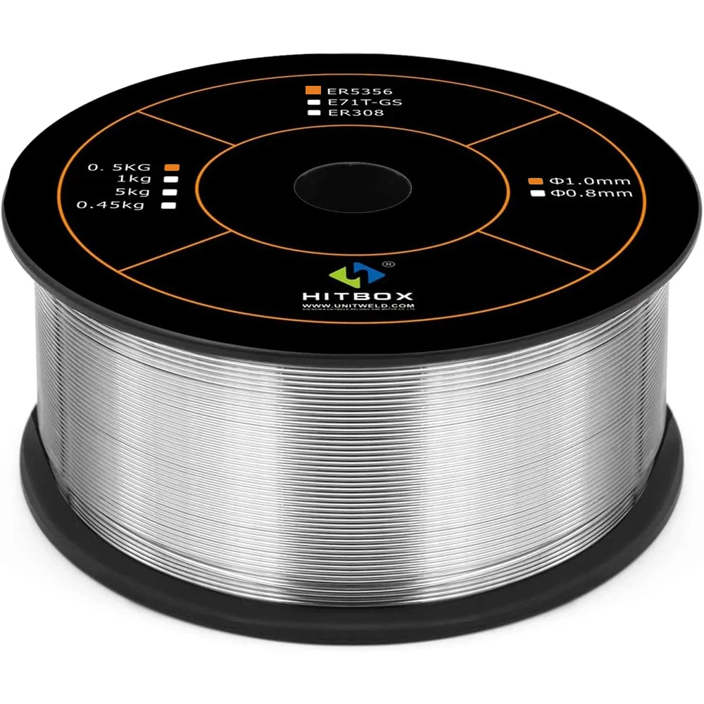 

HITBOX 0.5kg 1.0mm Aluminum Magnesium Welding Wire ER5356 Universal For TIG Mig Welding Oxygen-acetylene Welder Accessories