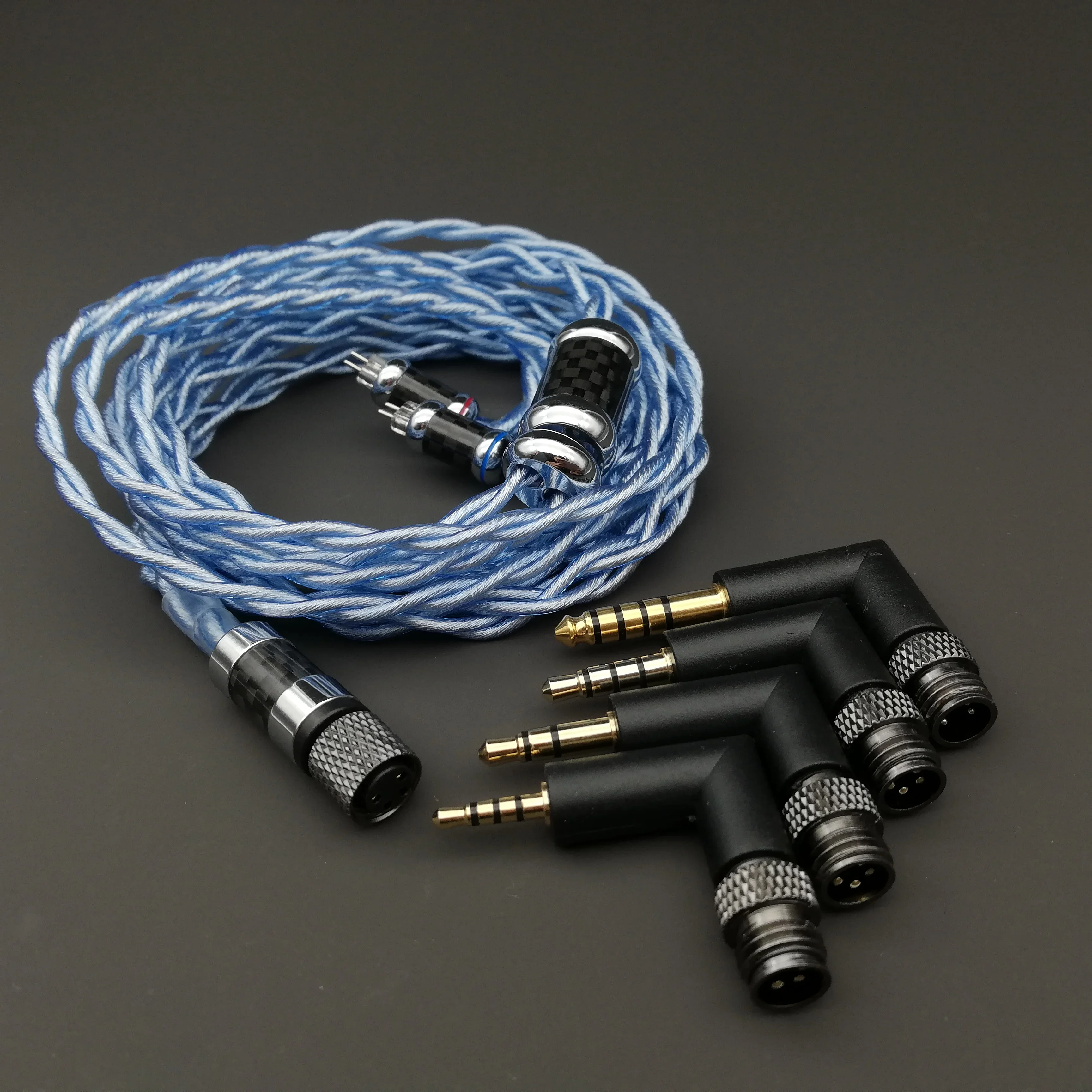 HIFI OCC 7N OCC Silver Plated Graphene Cable Iem Cable 2Pin 0.78 Or QDC Mmcx Cable Interchangeable Plug Headphone Cable